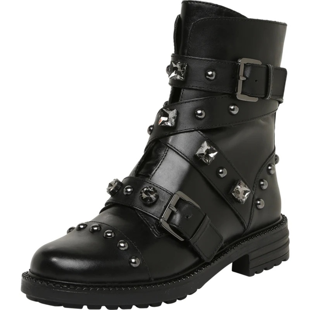 Carvela Kurt Geiger ‘Sander’ Boots - Edgy Black Studded Combat Boots